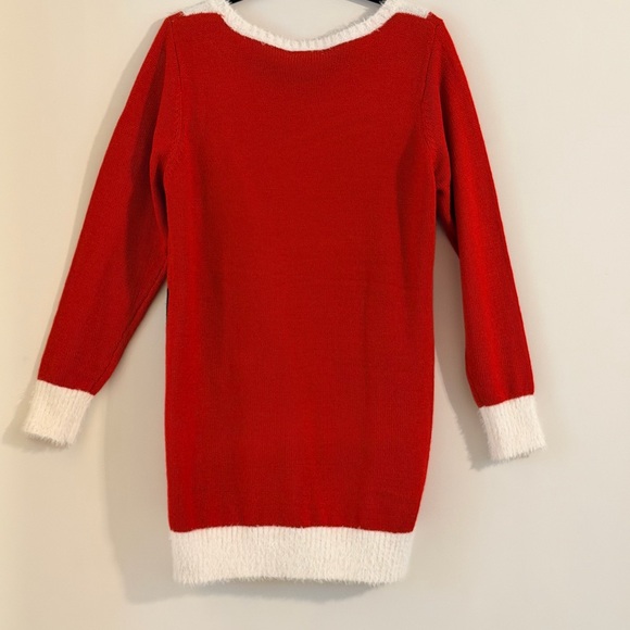 Isela Chic Red Holiday Dress with White Trim Size L NWT - Picture 6 of 15